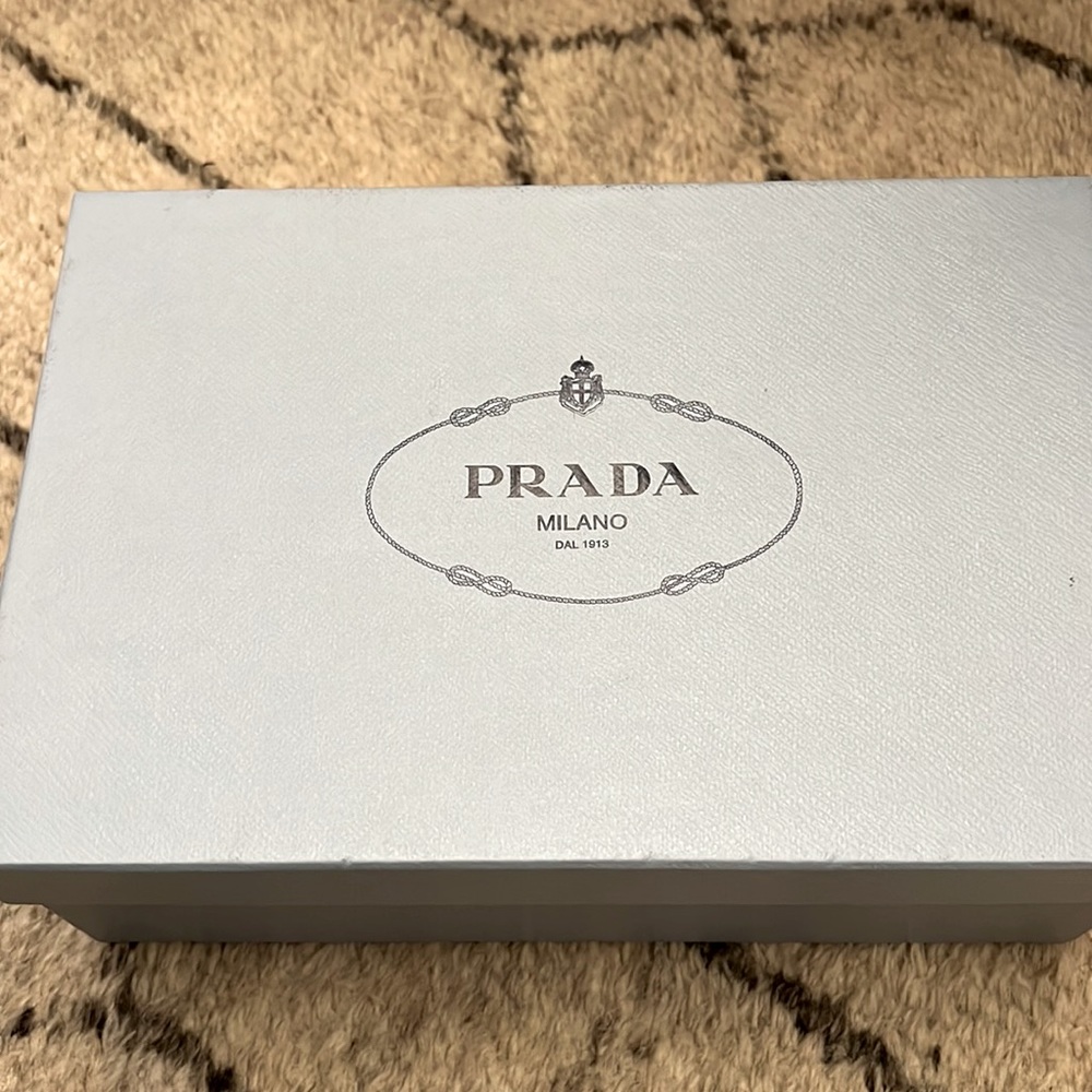 Prada Basic Slingback Wedge Sandal Beige Patent 3… - image 1